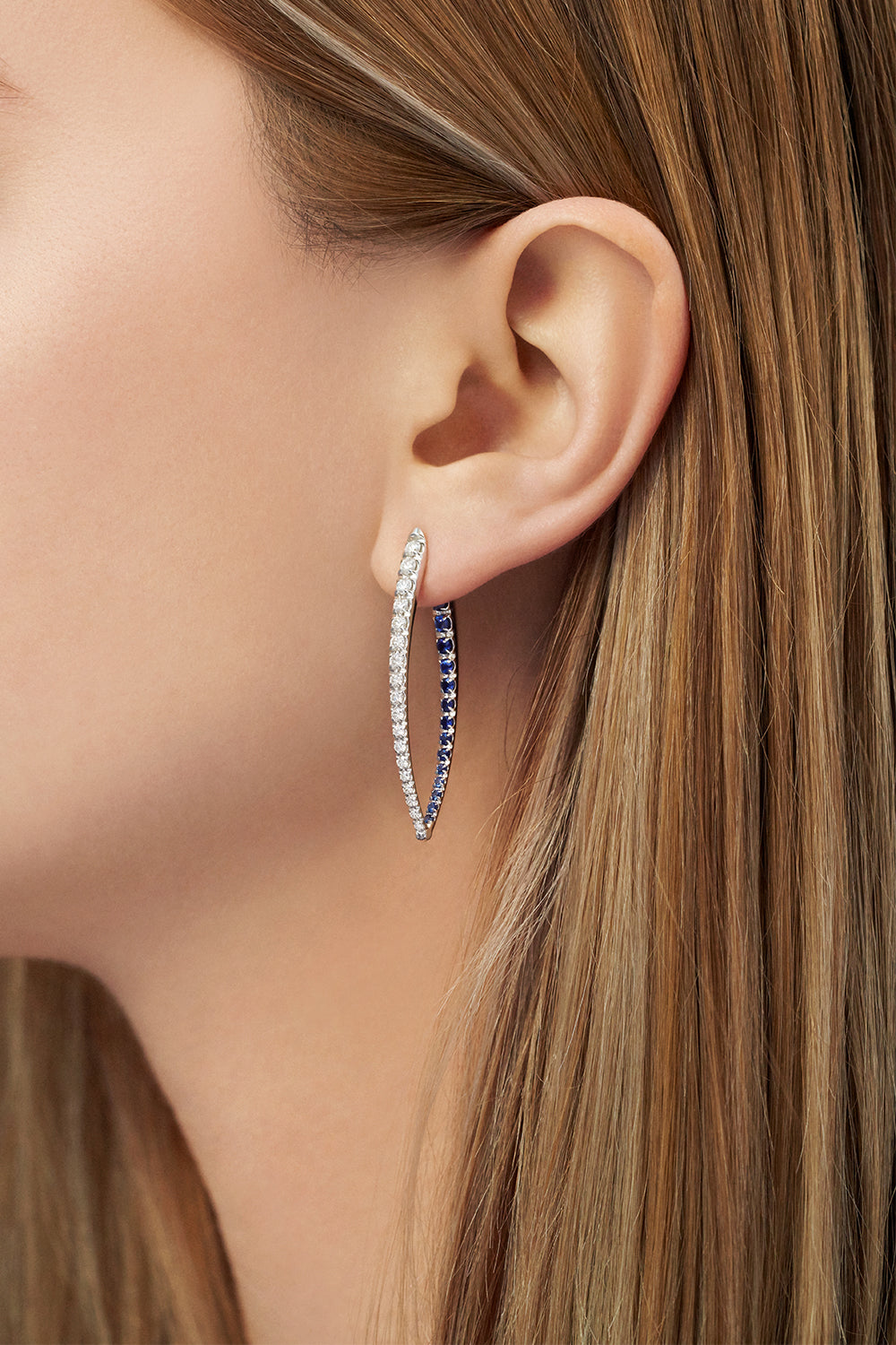  Diamond Sapphire Large Cristina Earrings-WHITE GOLD-JEWELRYFINE JEWELEARRING-MELISSA KAYE 