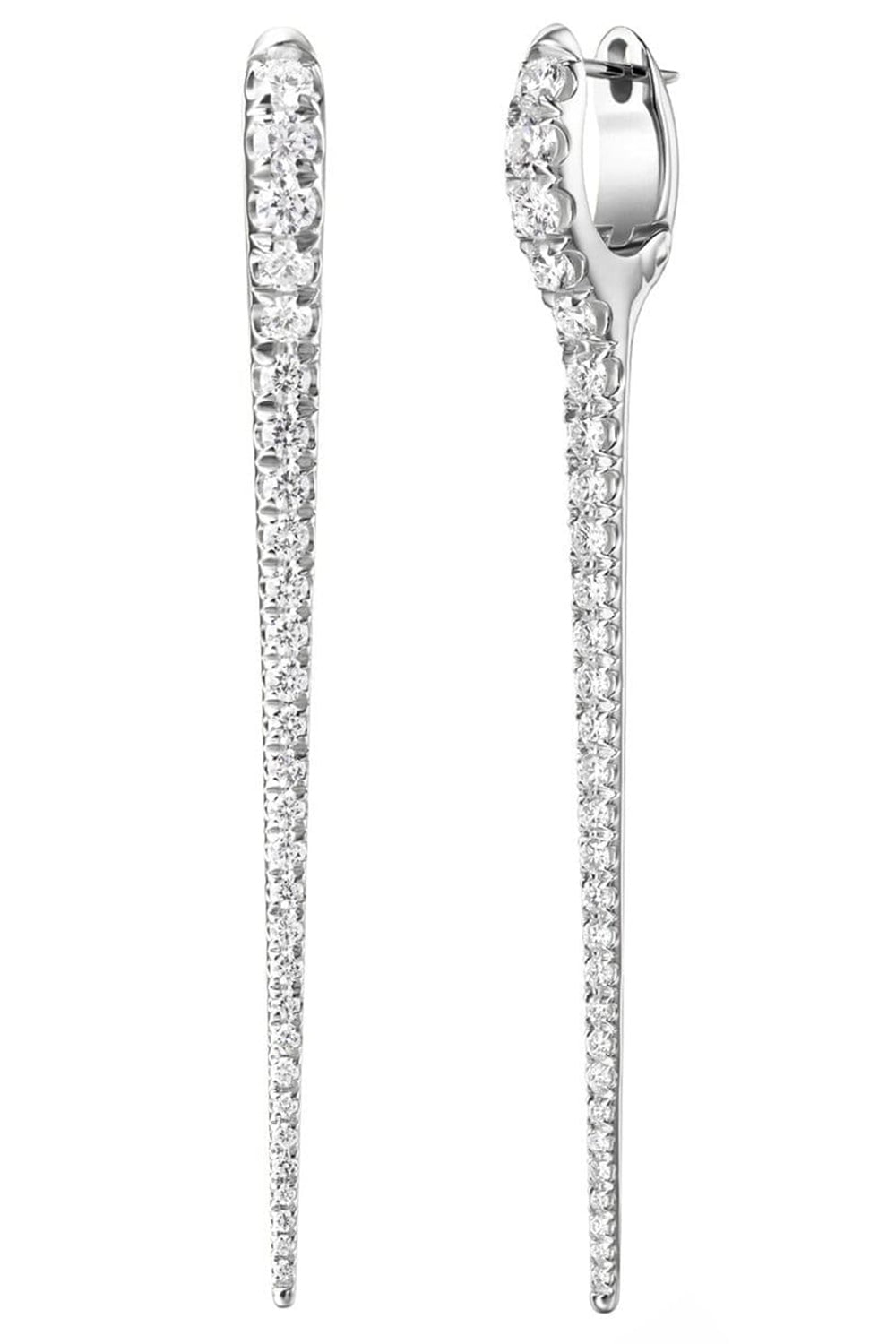 MELISSA KAYE-Large Lola Needle Earrings-WHITE GOLD