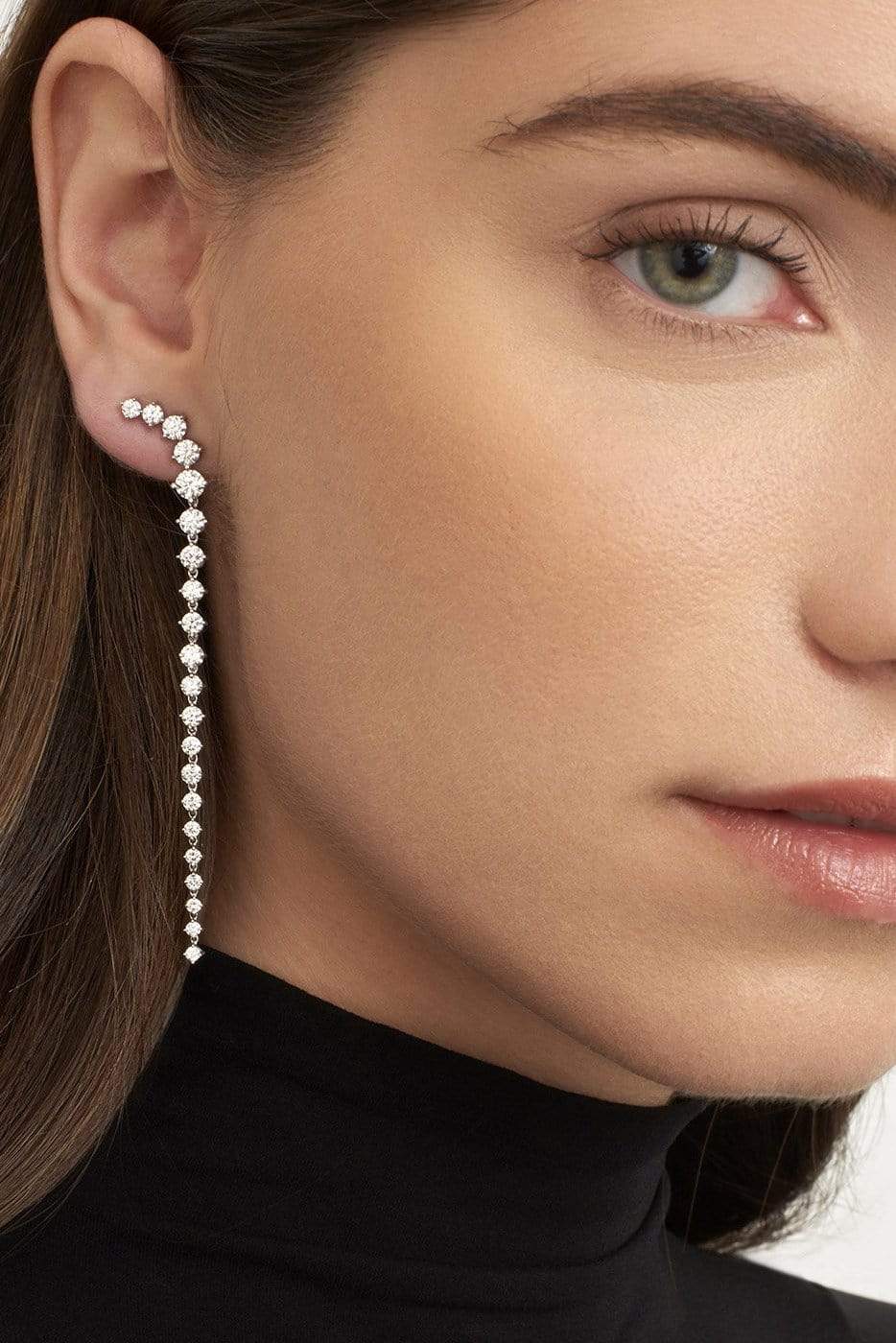 MELISSA KAYE-Long Aria Dagger Earrings-WHITE GOLD