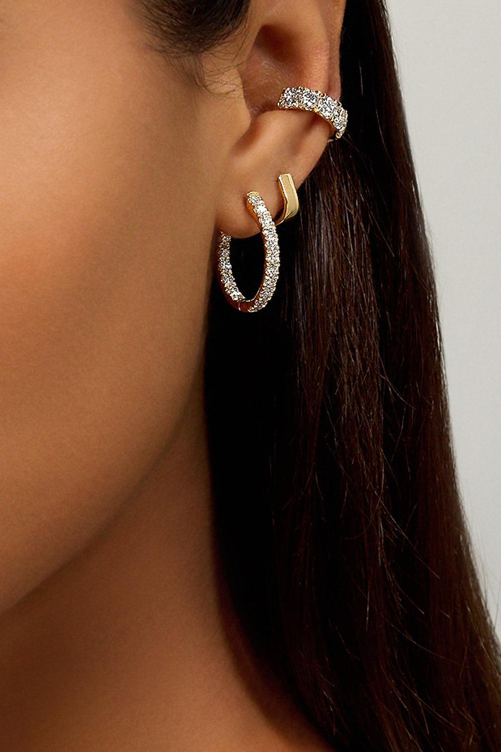 Medium Diamond Clara Hoop Earrings-WHITE GOLD-JEWELRYFINE JEWELEARRING-MELISSA KAYE