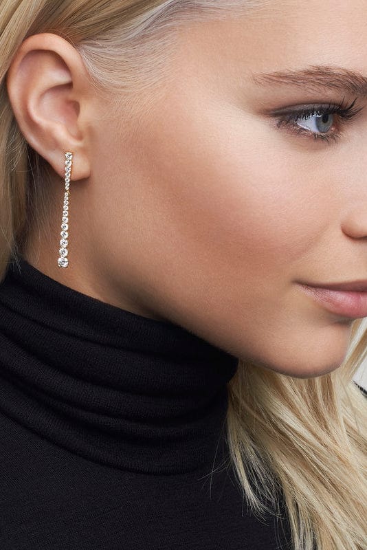MELISSA KAYE-Small Aria Stiletto Earrings-WHITE GOLD