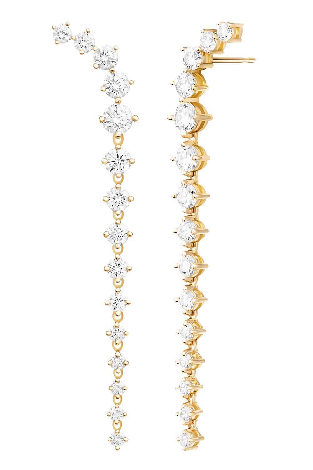 MELISSA KAYE-Aria Dagger Earrings-YELLOW GOLD
