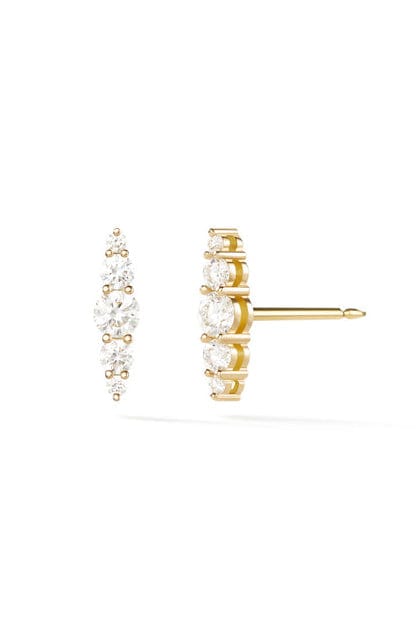 MELISSA KAYE-Aria Graudated Stud Earrings - Yellow Gold-YELLOW GOLD