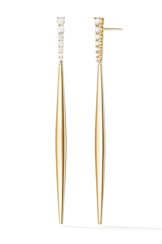 MELISSA KAYE-Aria Stiletto Earrings-YELLOW GOLD