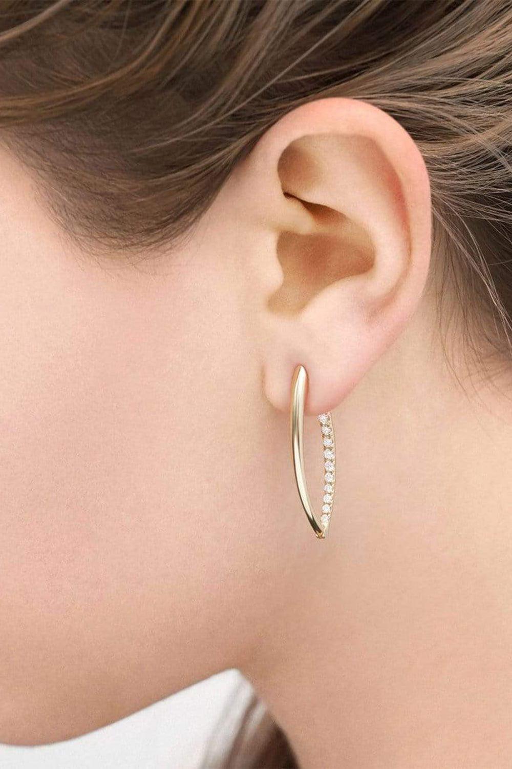 MELISSA KAYE-Cristina Medium Diamond Earrings - Yellow Gold-YELLOW GOLD