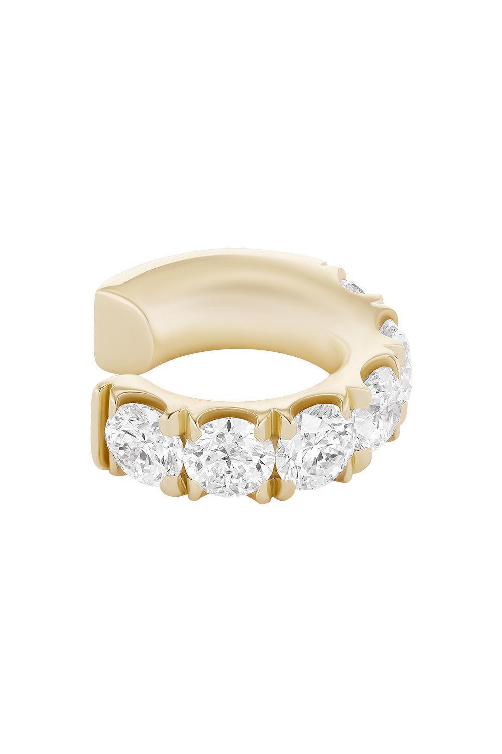 Diamond Large Clara Ear Cuff-YELLOW GOLD-JEWELRYFINE JEWELEARRING-MELISSA KAYE