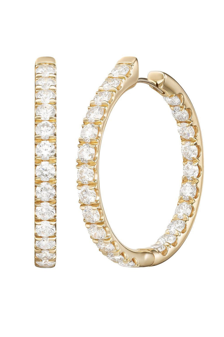 Diamond Large Clara Hoop Earrings