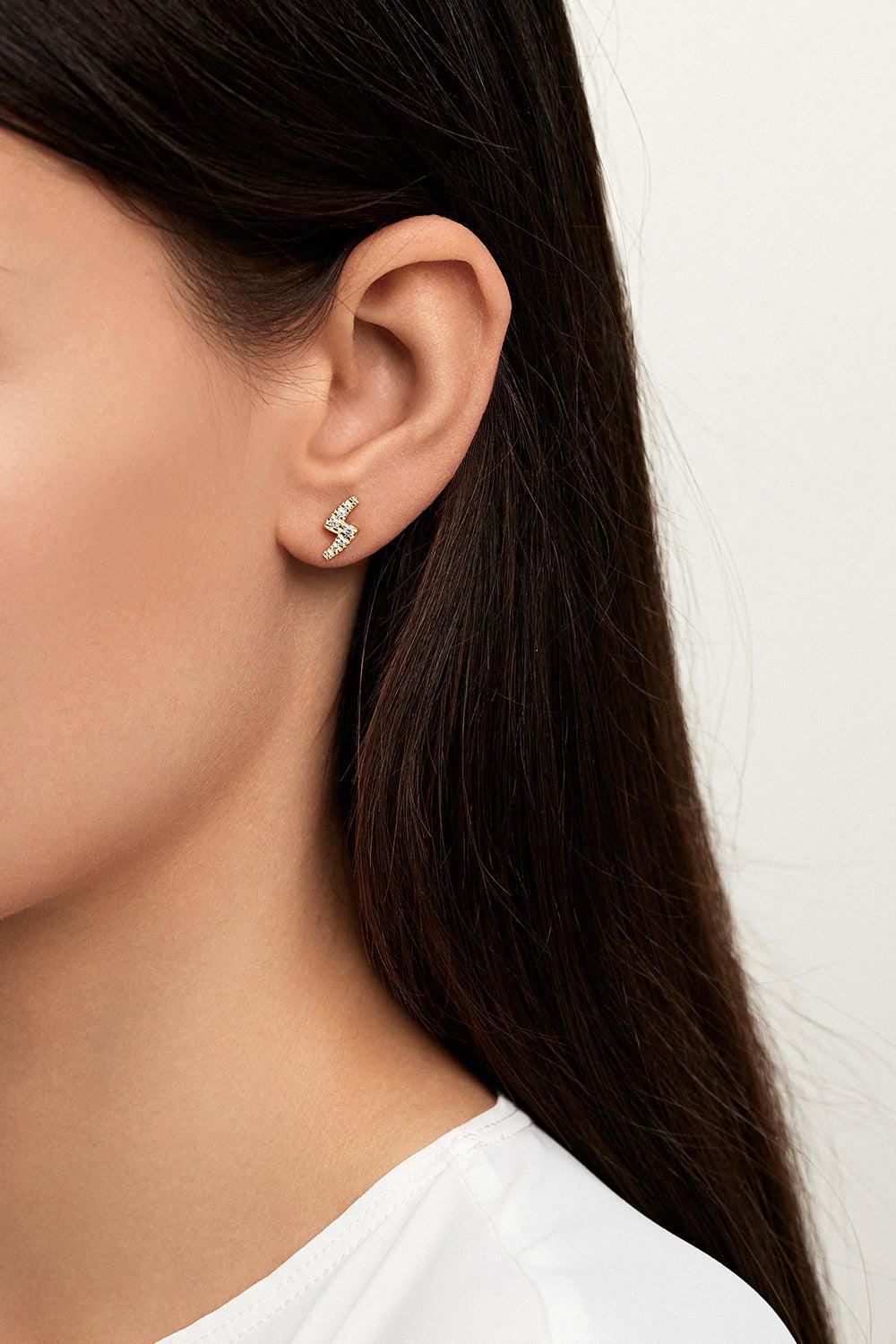 Diamond Lola Stud Earrings-YELLOW GOLD-JEWELRYFINE JEWELEARRING-MELISSA KAYE