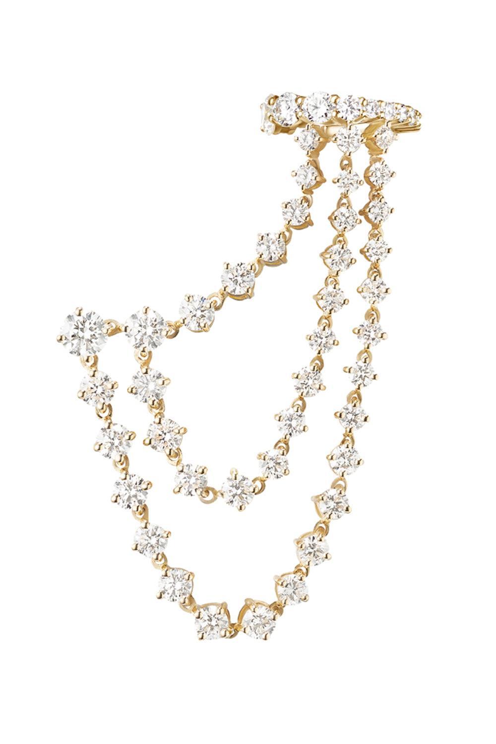 Diamond Sadie Triple Drape Earring-YELLOW GOLD-JEWELRYFINE JEWELEARRING-MELISSA KAYE