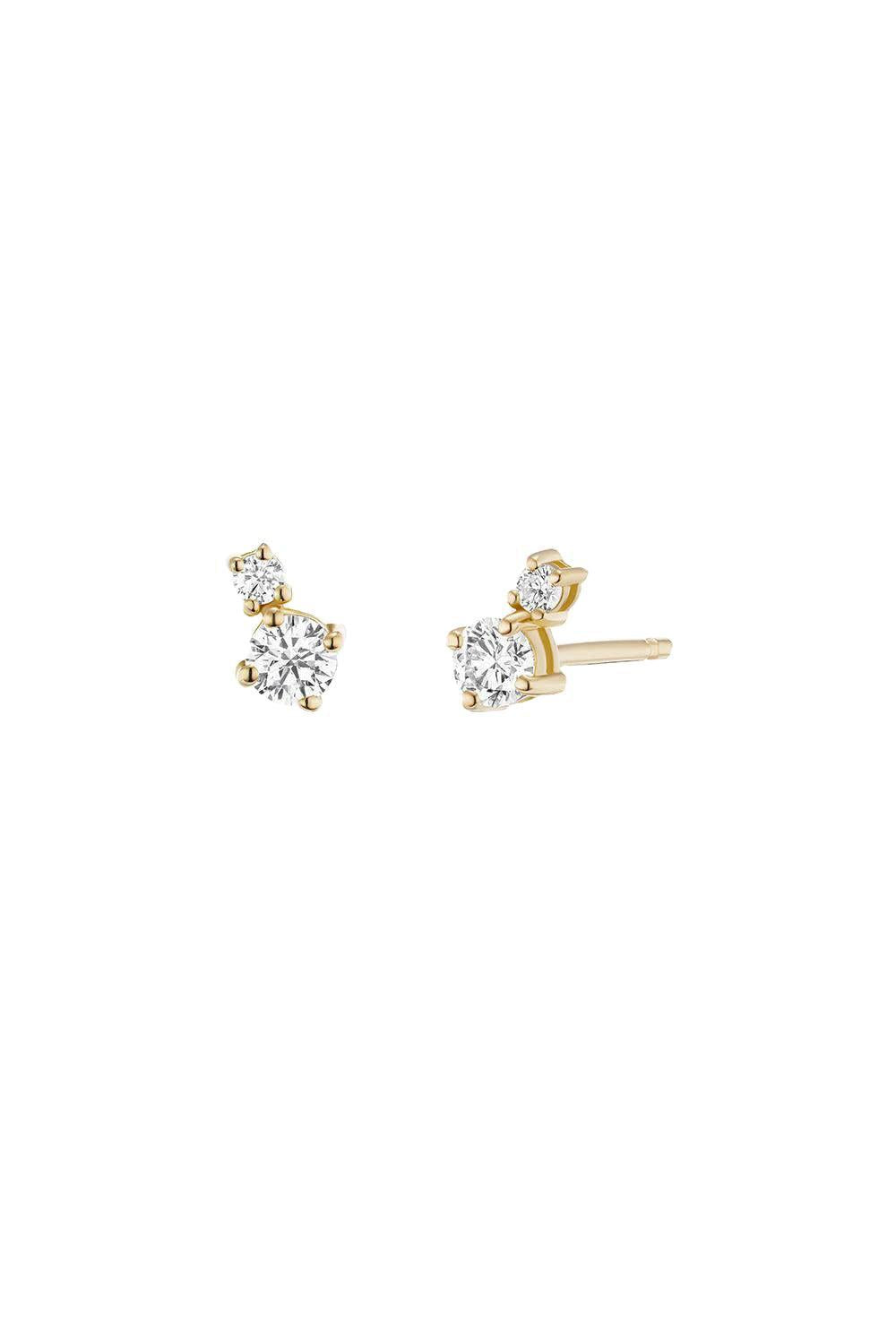 Stella Diamond Double Stud Earrings