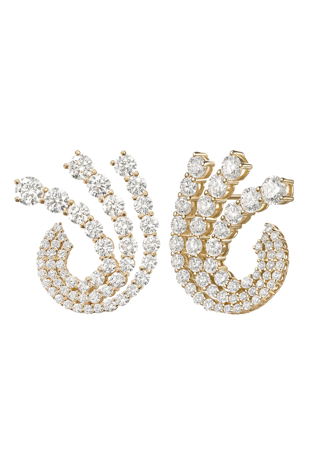  Diamond Sydney Earwrap Earrings-YELLOW GOLD-JEWELRYFINE JEWELEARRING-MELISSA KAYE 