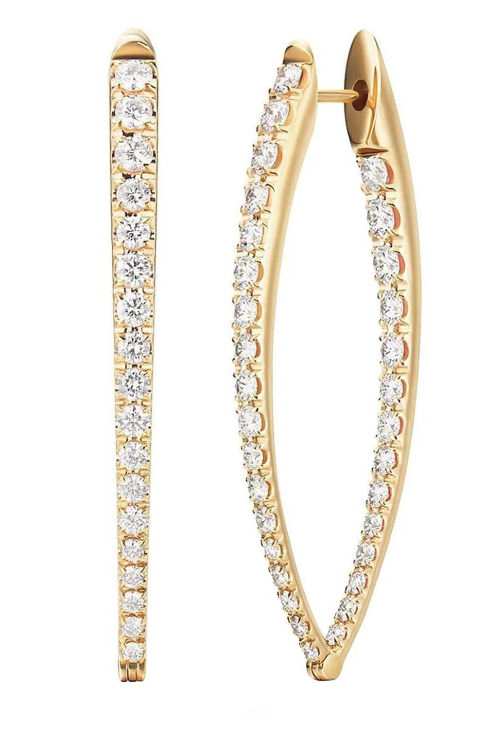 Large Cristina Diamond Earrings - Yellow Gold-YELLOW GOLD-L-JEWELRYFINE JEWELEARRING-MELISSA KAYE
