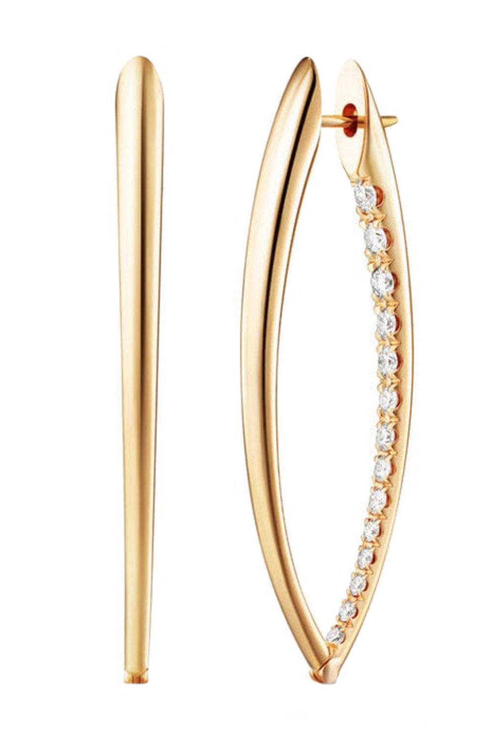 Large Cristina Partial Diamond Earrings-YELLOW GOLD-L-JEWELRYFINE JEWELEARRING-MELISSA KAYE