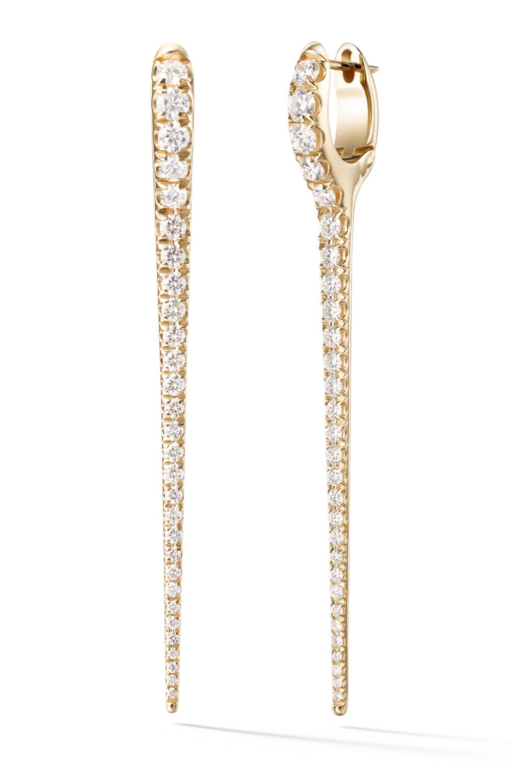 MELISSA KAYE-Large Lola Needle Earrings-YELLOW GOLD