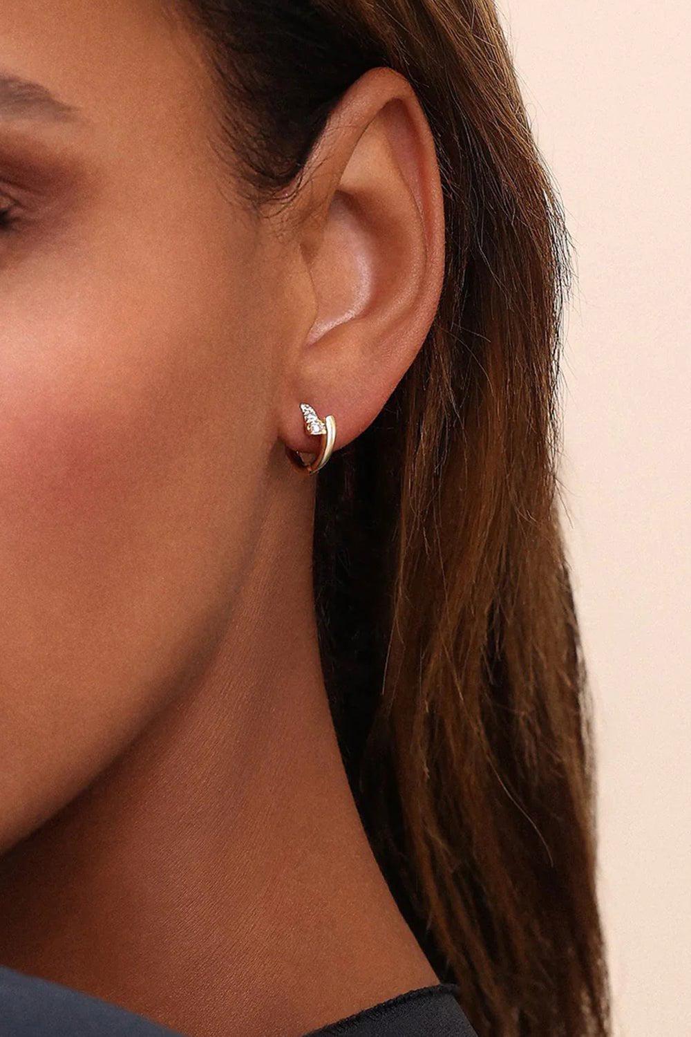 MELISSA KAYE-Lola Huggie Earrings - Yellow Gold-YELLOW GOLD