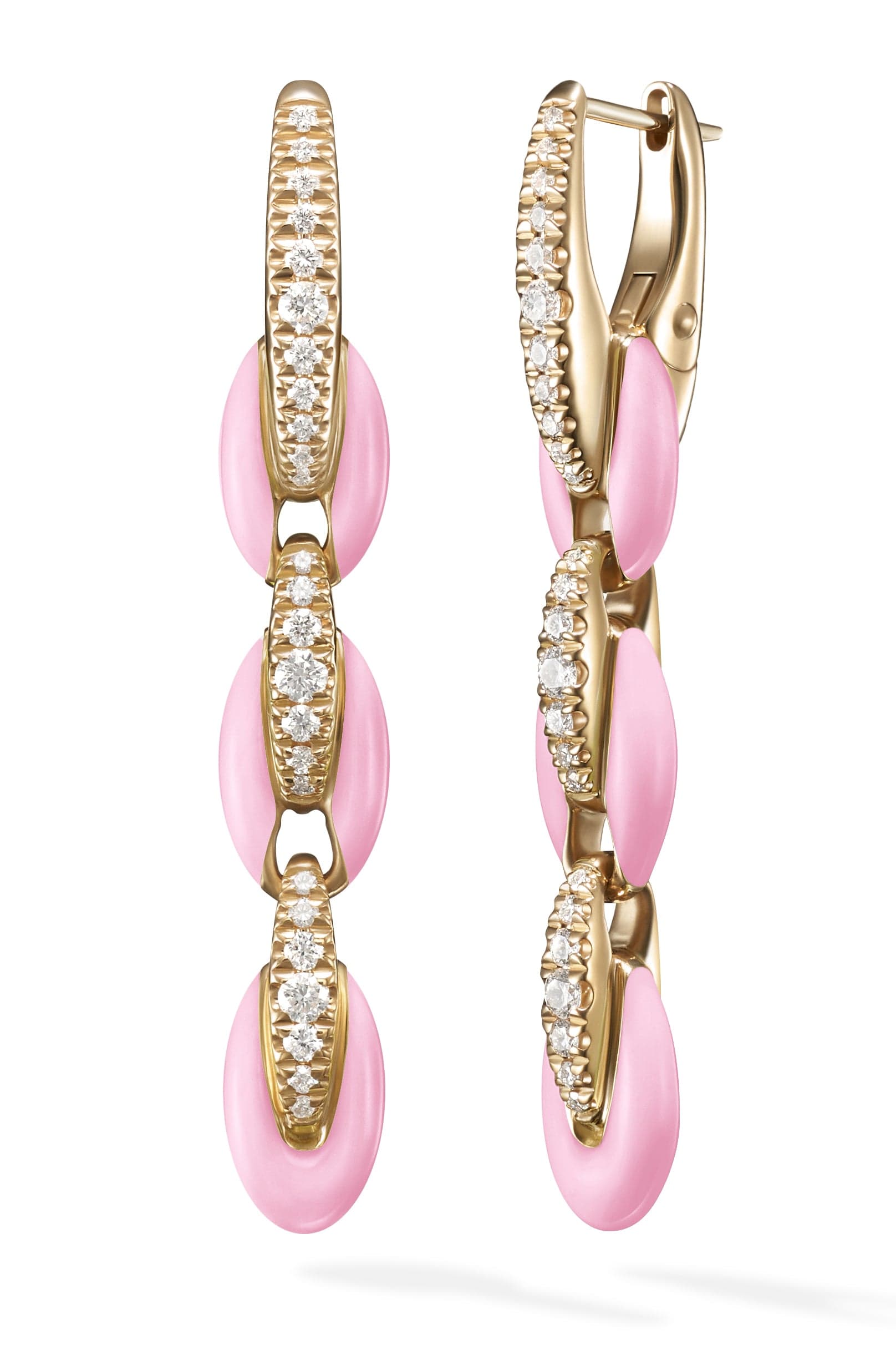 MELISSA KAYE-Marissa Pink Ada Earrings-YELLOW GOLD