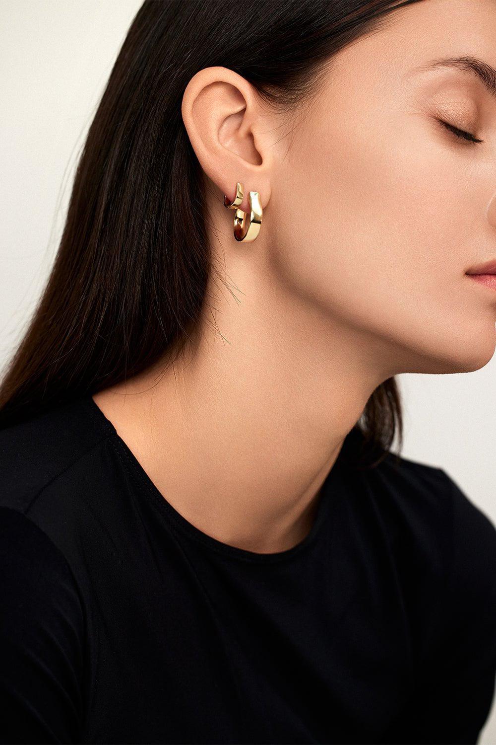 MELISSA KAYE-Medium Honey Hoop Earrings-YELLOW GOLD