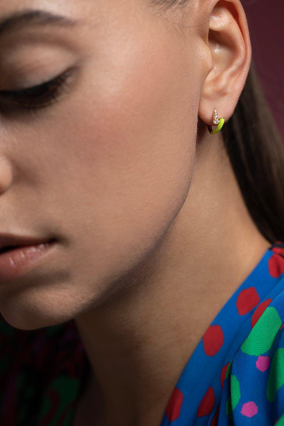 MELISSA KAYE-Lola Hoops - Neon Yellow-YELLOW GOLD