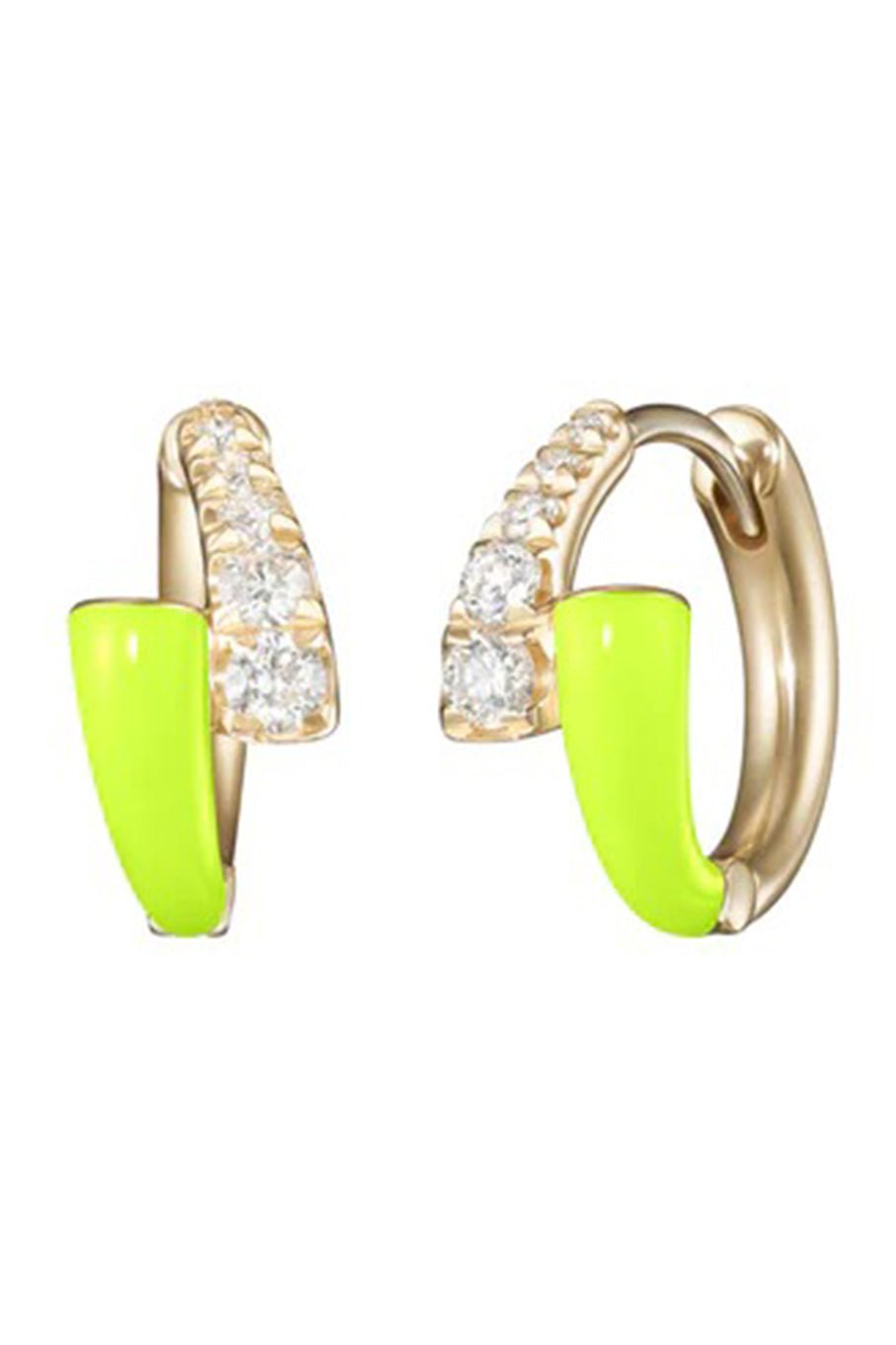 MELISSA KAYE-Lola Hoops - Neon Yellow-YELLOW GOLD