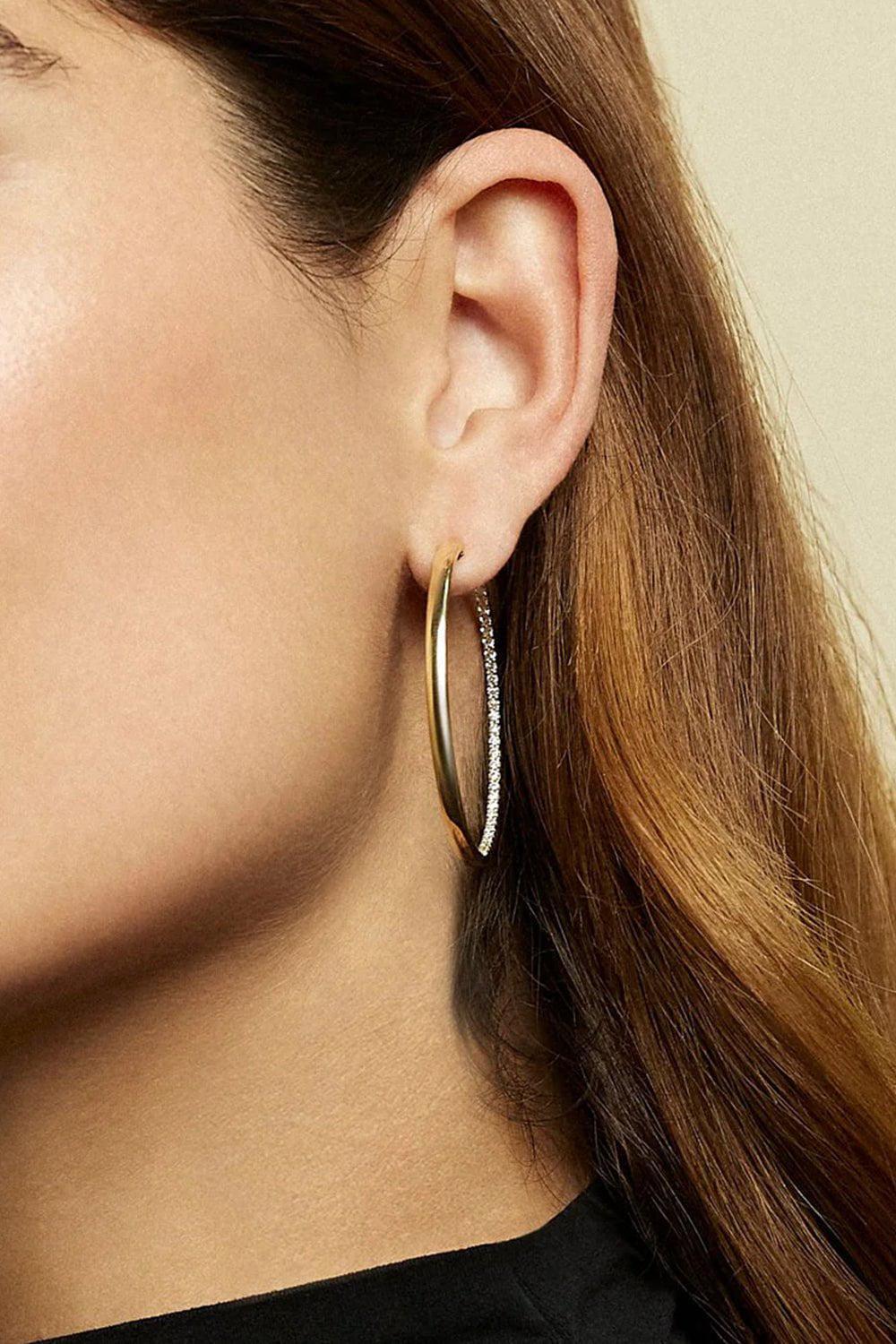 MELISSA KAYE-Partial Diamond Lenox Hoop Earrings-YELLOW GOLD