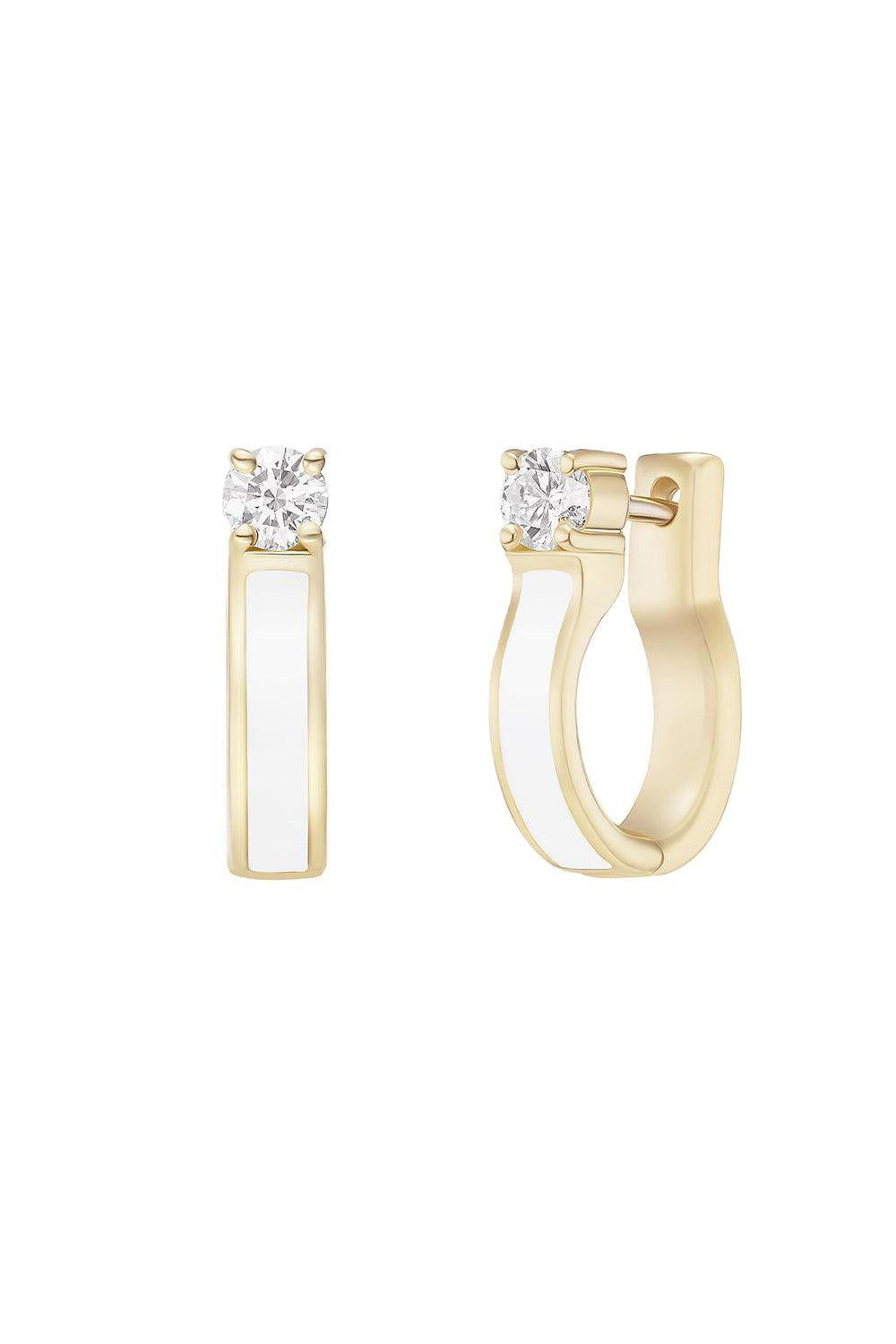 Small White Honey Diamond Hoop Earrings-YELLOW GOLD-S-JEWELRYFINE JEWELEARRING-MELISSA KAYE