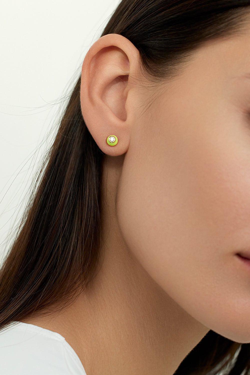 MELISSA KAYE-Small Audrey Stud Earrings-YELLOW GOLD