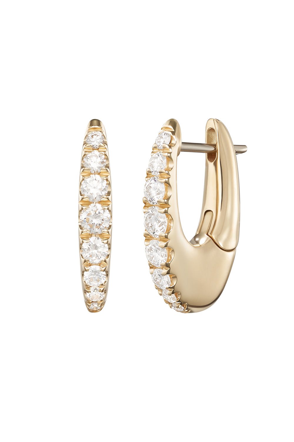 Small Lulu Diamond Hoop Earrings