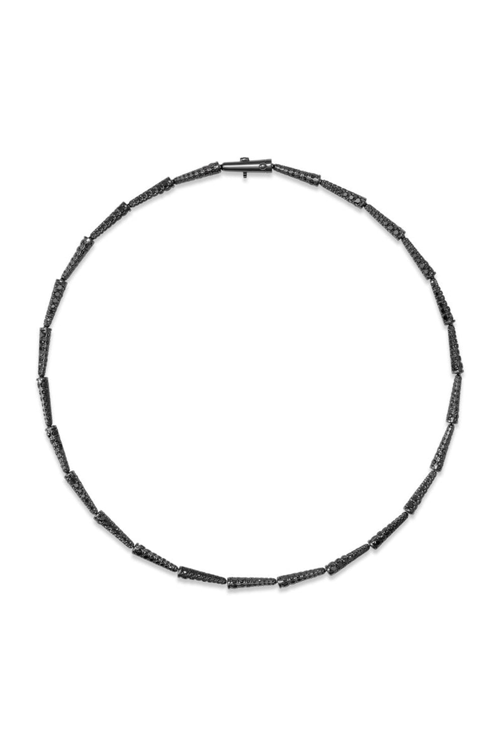 MELISSA KAYE-Black Diamond Lola Linked Necklace-BLACK GOLD