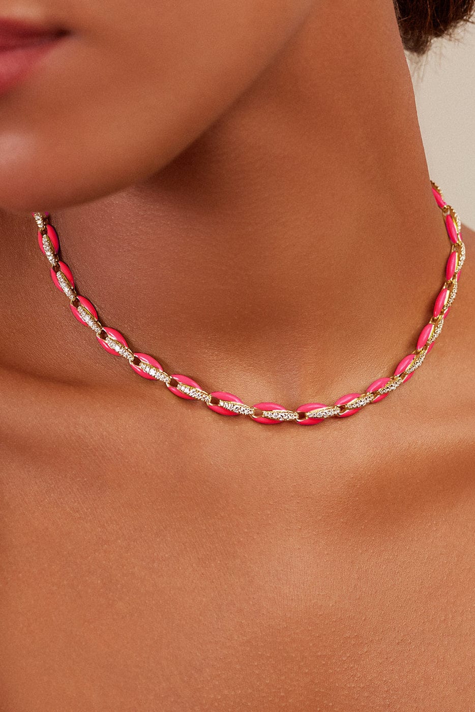 MELISSA KAYE-Marissa Pink Ada Necklace-