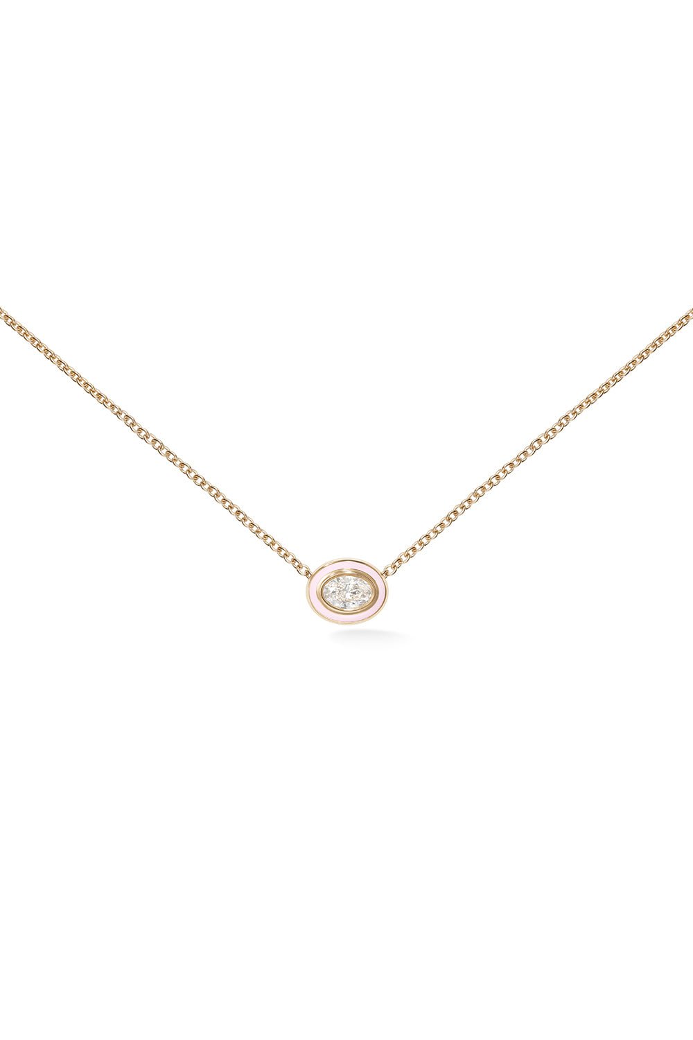 MELISSA KAYE-Pastel Pink Leonx Reign Necklace-ROSE GOLD