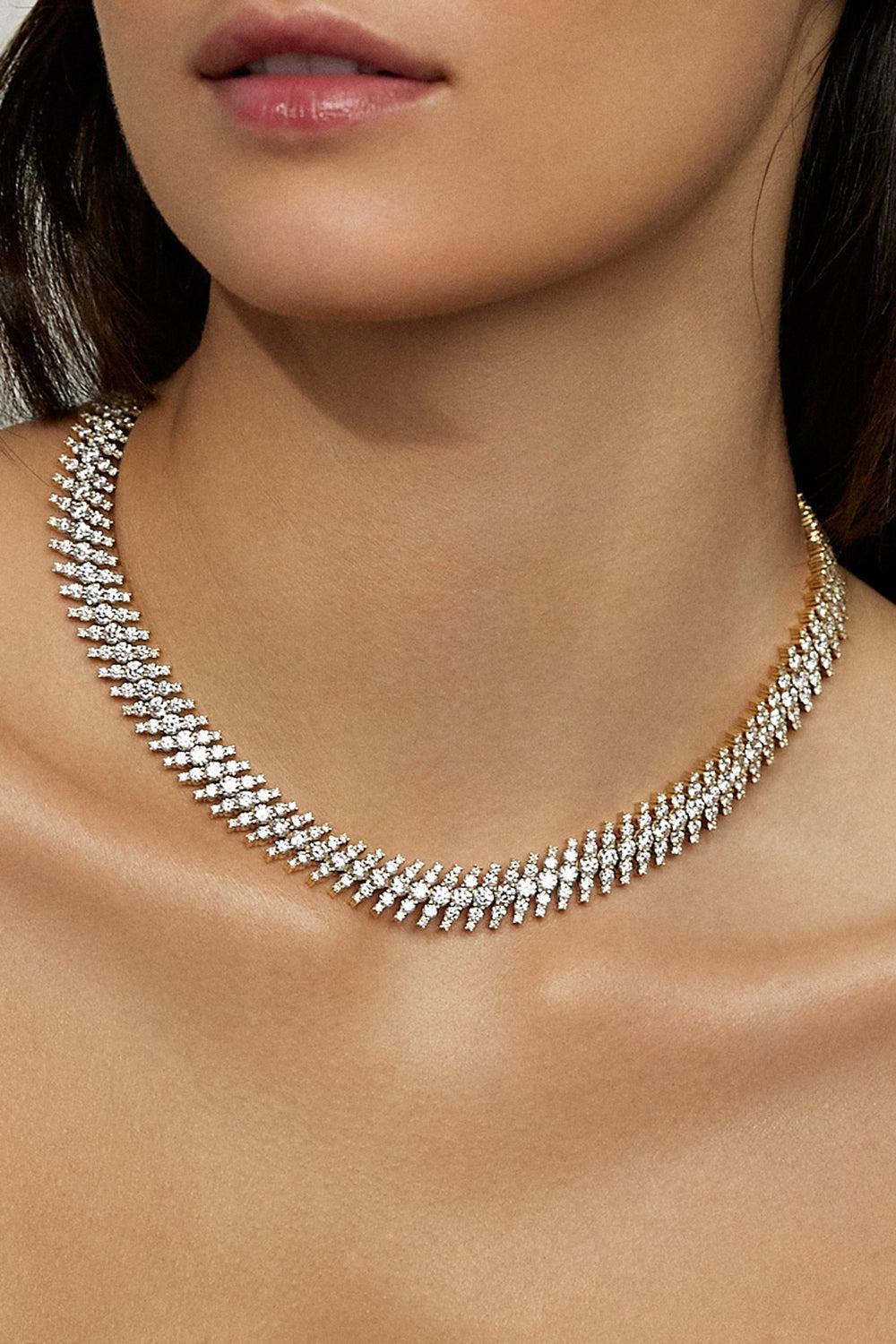 Diamond Maya Necklace-WHITE GOLD-15-JEWELRYFINE JEWELNECKLACE O-MELISSA KAYE