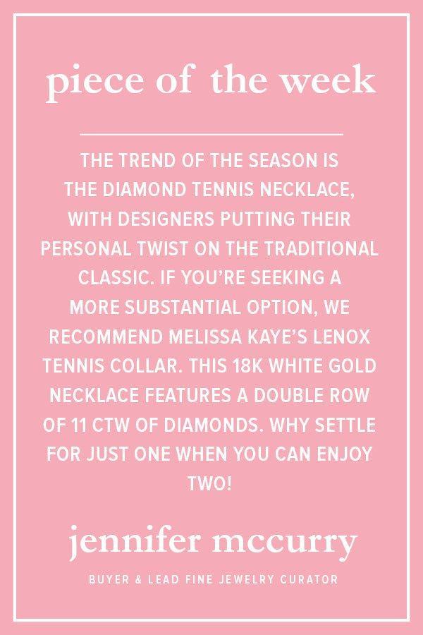 MELISSA KAYE-Lenox Double Tennis Necklace - White Gold-WHITE GOLD