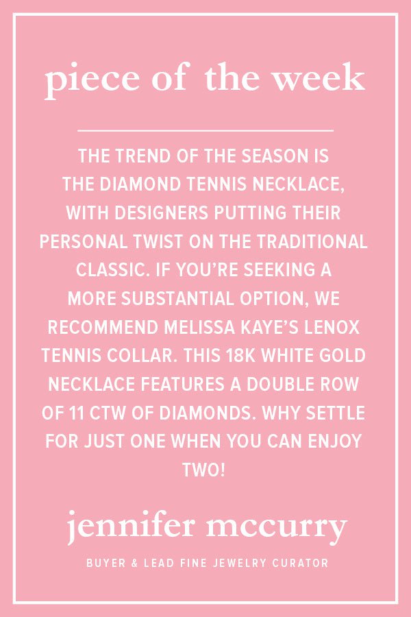 MELISSA KAYE-Lenox Double Tennis Necklace - White Gold-WHITE GOLD
