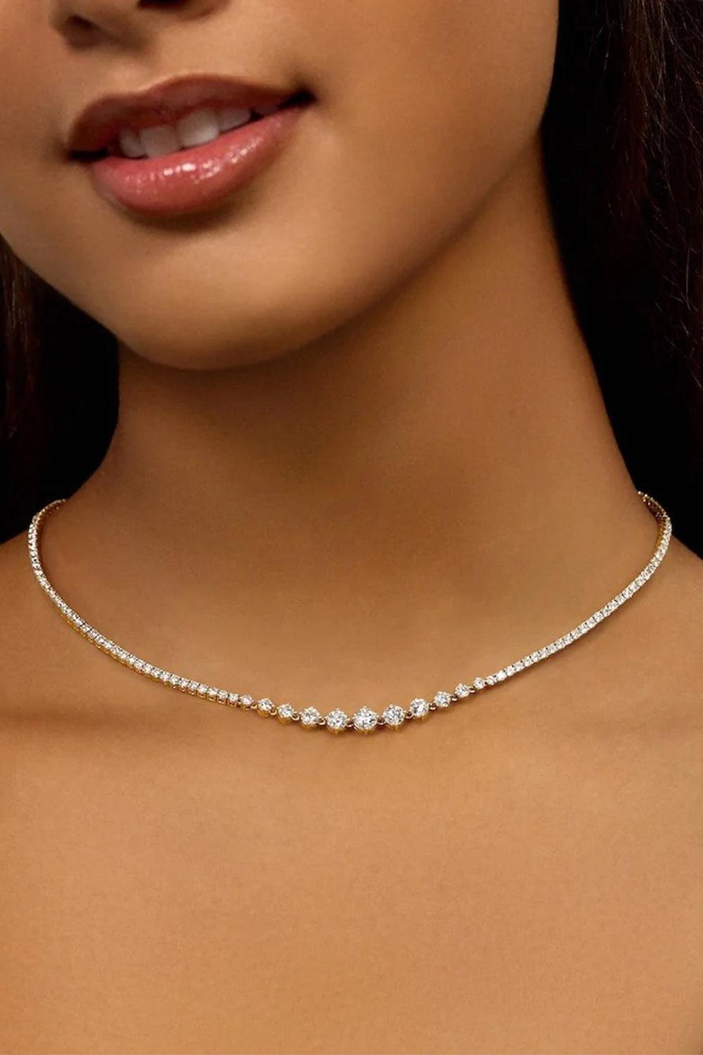 Stella Graduated Tennis Necklace-WHITE GOLD-JEWELRYFINE JEWELNECKLACE O-MELISSA KAYE