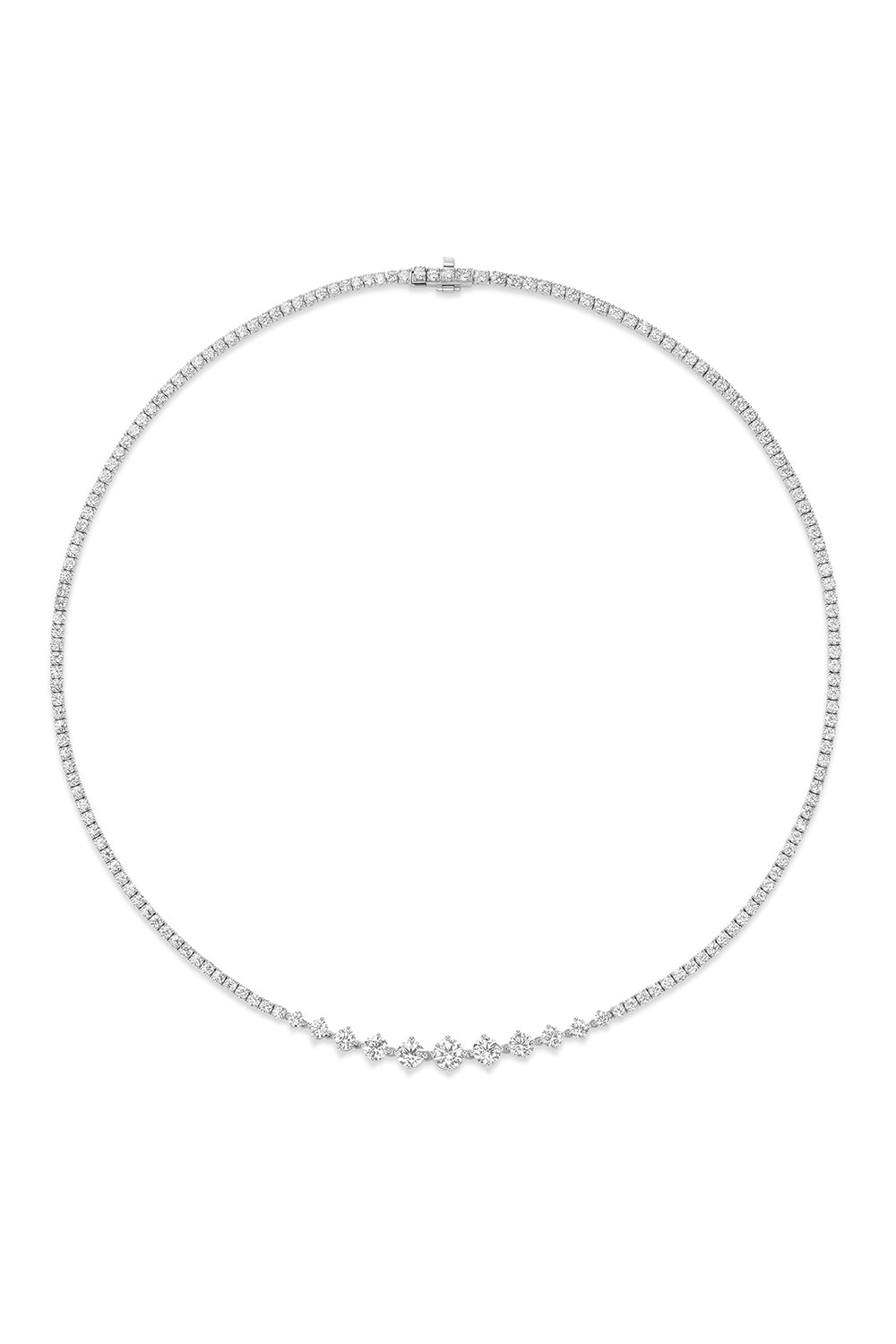 Stella Graduated Tennis Necklace-WHITE GOLD-JEWELRYFINE JEWELNECKLACE O-MELISSA KAYE