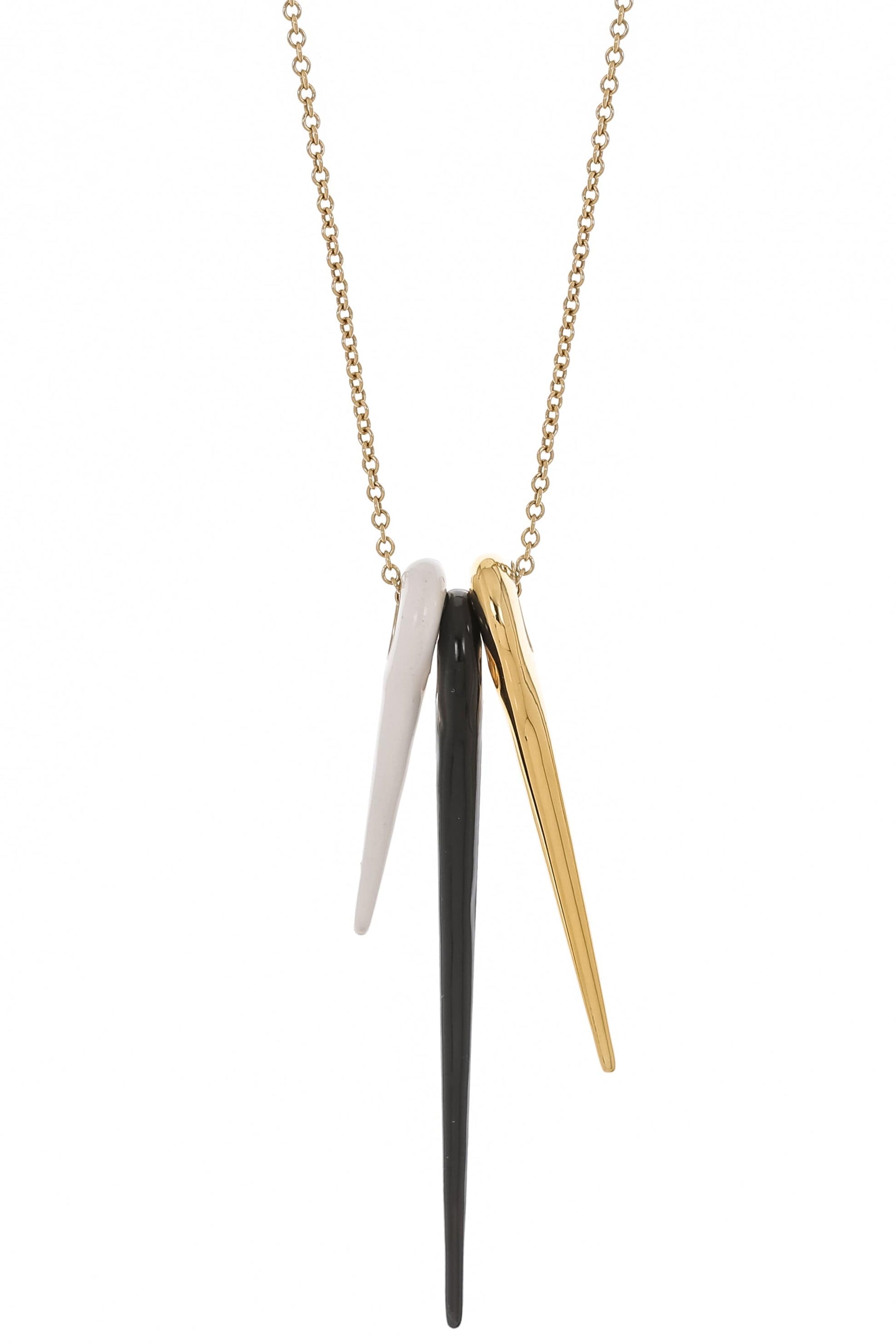 MELISSA KAYE-Lola Trio Necklace-YELLOW GOLD