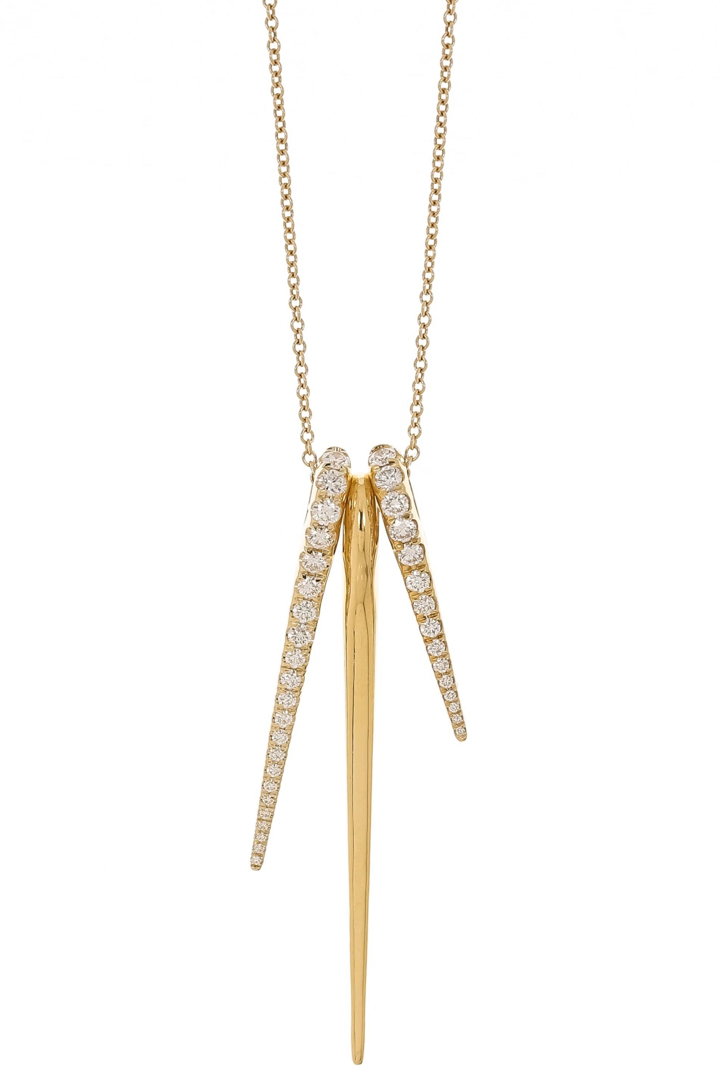 MELISSA KAYE-Lola Trio Necklace-YELLOW GOLD