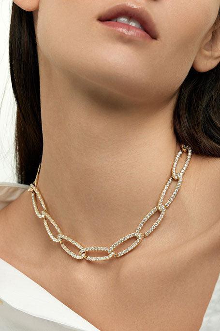 Large Diamond Lulu Necklace-YELLOW GOLD-LRG-JEWELRYFINE JEWELNECKLACE O-MELISSA KAYE