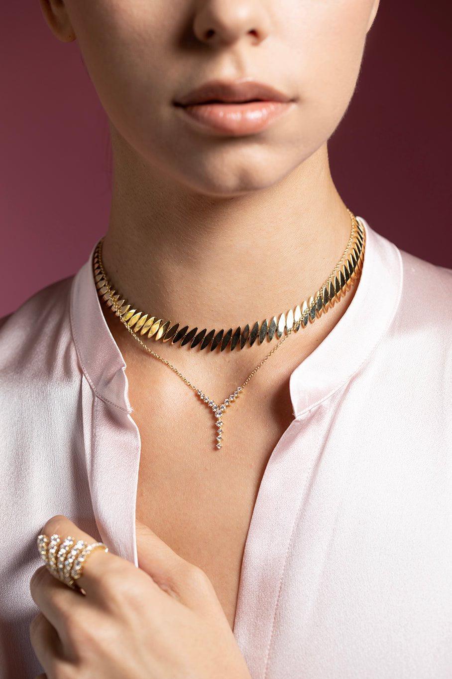 MELISSA KAYE-Maya Gold Necklace-YELLOW GOLD