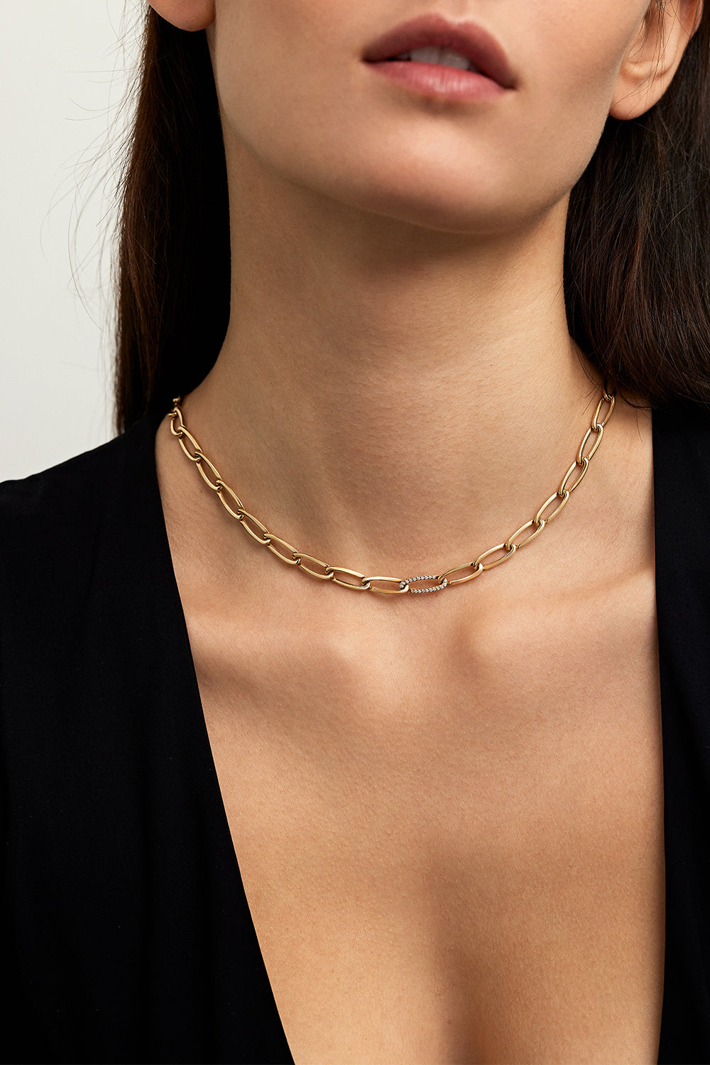 One Diamond Small Lulu Necklace-YELLOW GOLD-JEWELRYFINE JEWELNECKLACE O-MELISSA KAYE