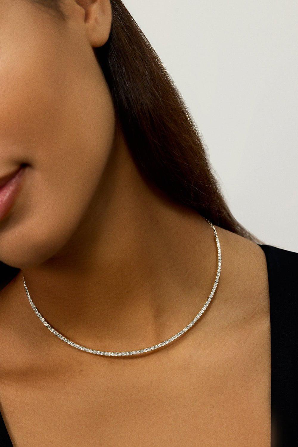 MELISSA KAYE-Small Clara Collar Necklace-YELLOW GOLD