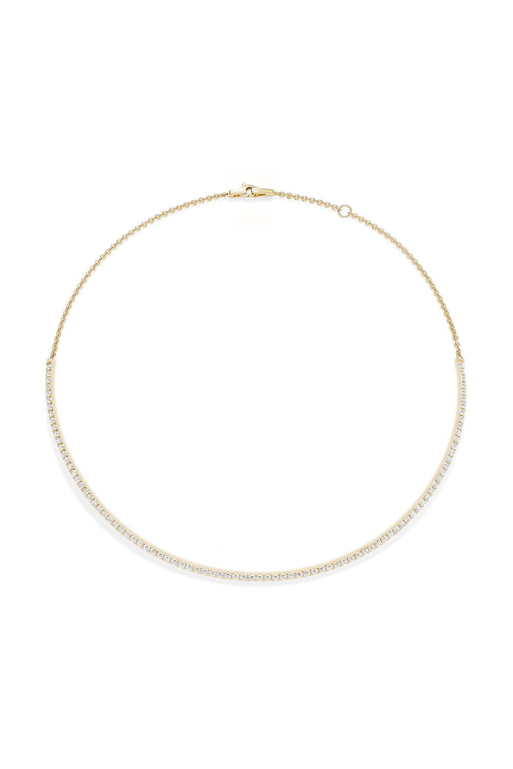 MELISSA KAYE-Small Clara Collar Necklace-YELLOW GOLD