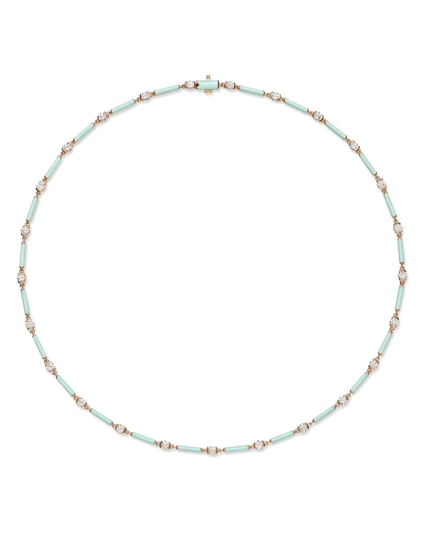 MELISSA KAYE-Zea Linked Pastel Green Necklace-YELLOW GOLD