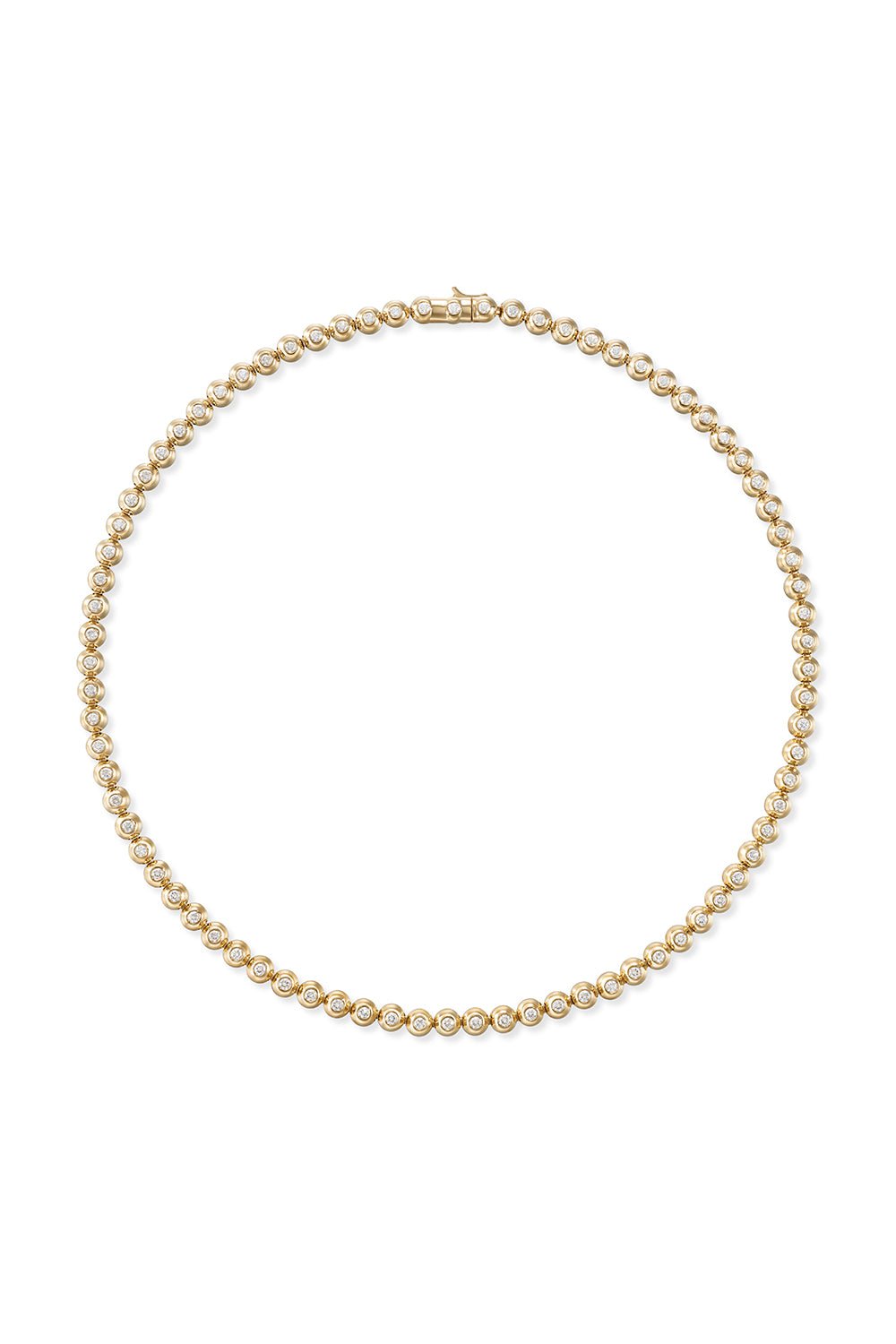 MELISSA KAYE-Small Audrey Tennis Necklace-YELLOW GOLD