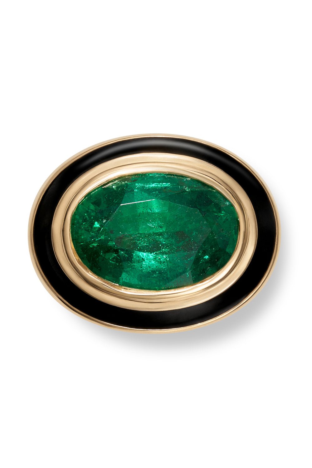 MELISSA KAYE-Lenox Pendant - Emerald-YELLOW GOLD