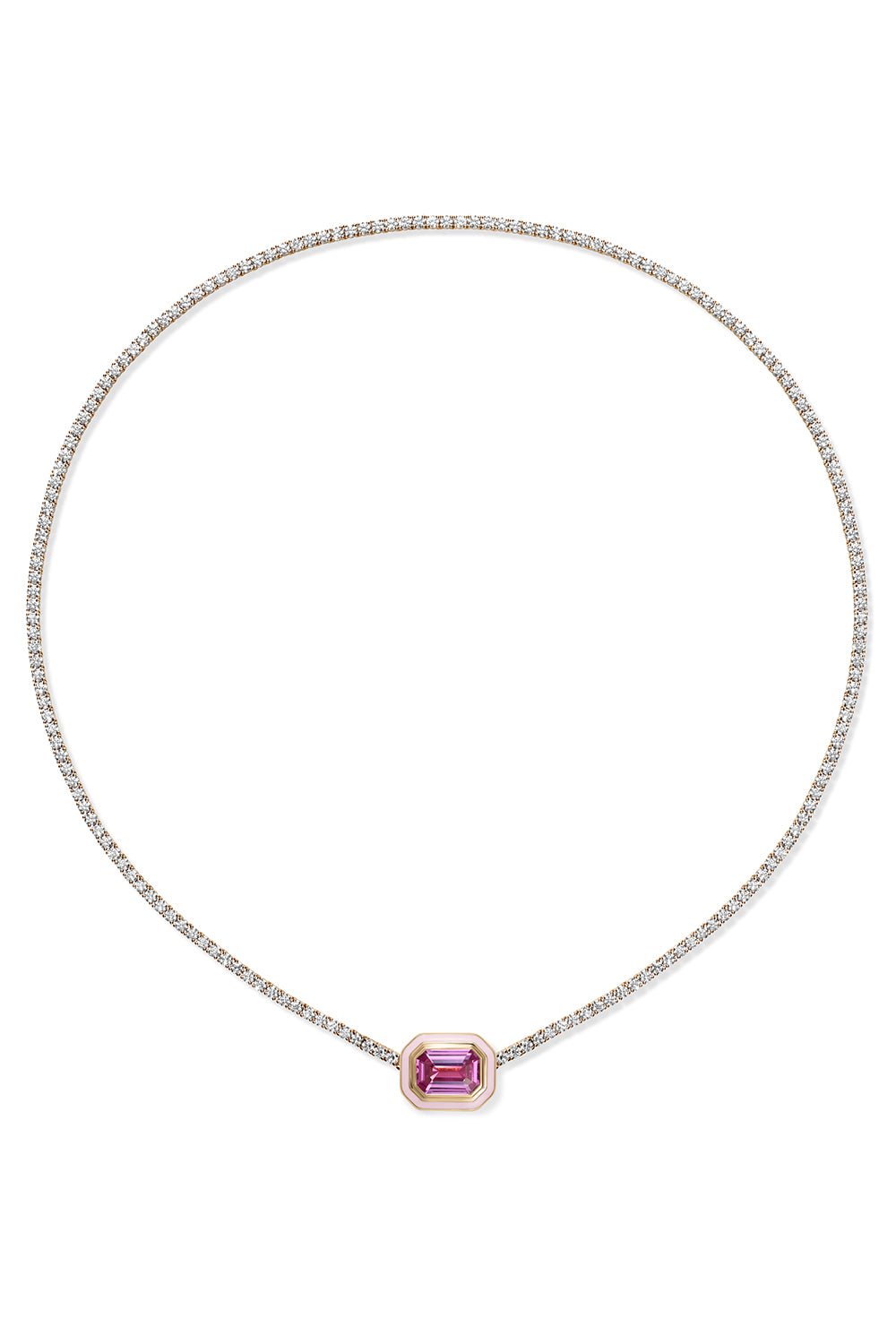 MELISSA KAYE-Lenox Pendant - Pink Sapphire-YELLOW GOLD