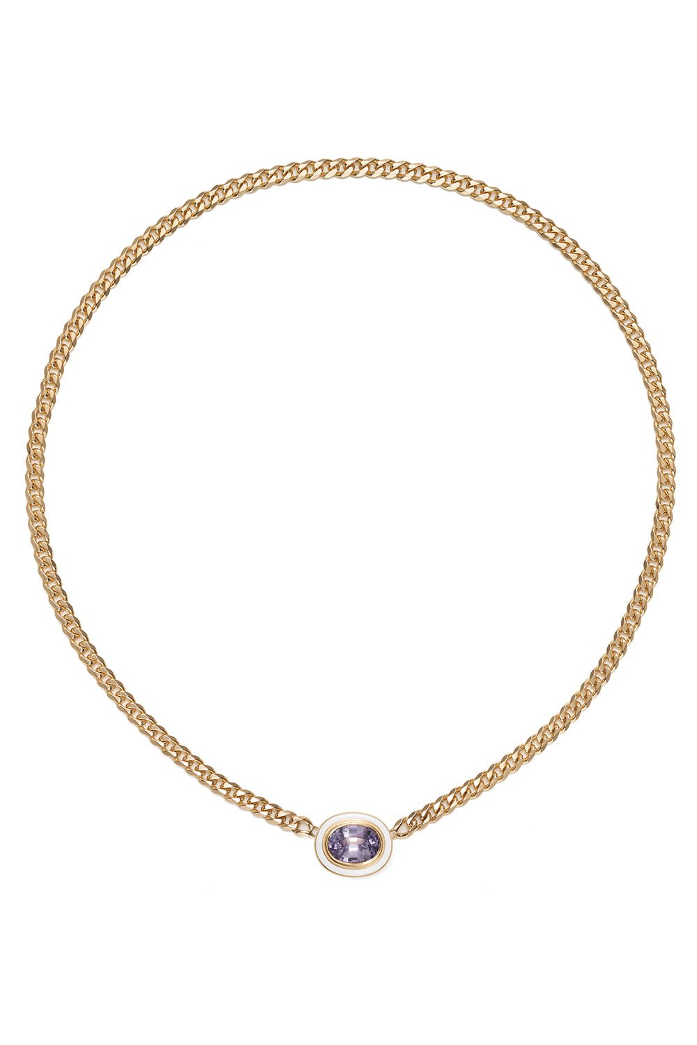 MELISSA KAYE-Lenox Pendant - Purple Sapphire-YELLOW GOLD