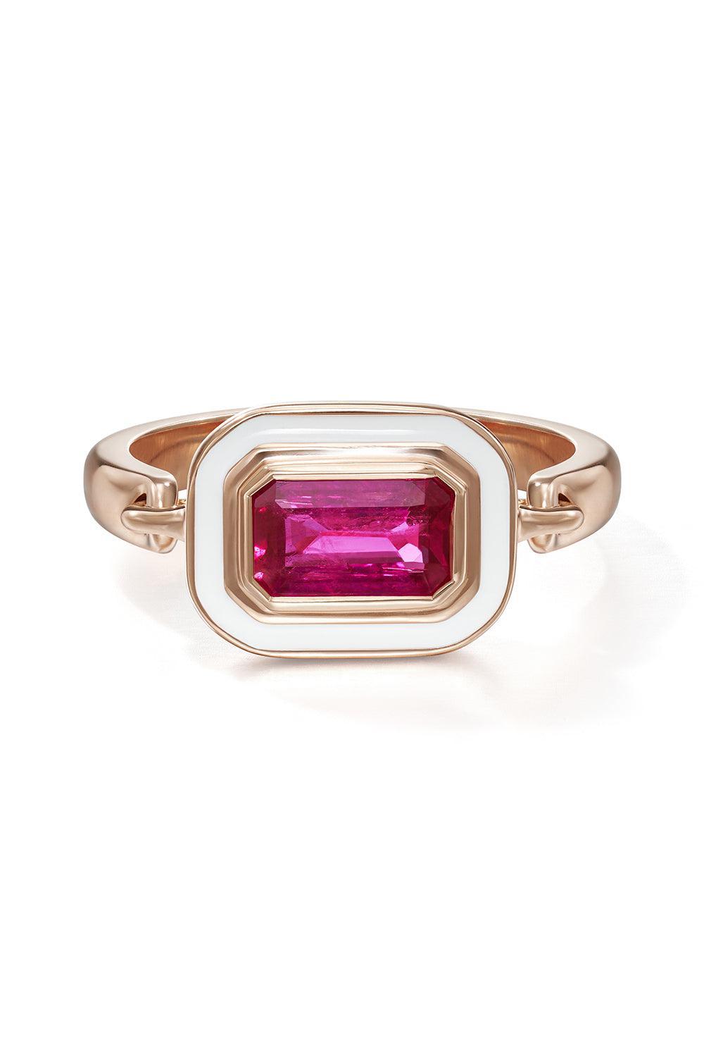 White Ruby Lenox Ring-ROSE GOLD-3.5-JEWELRYFINE JEWELRING-MELISSA KAYE