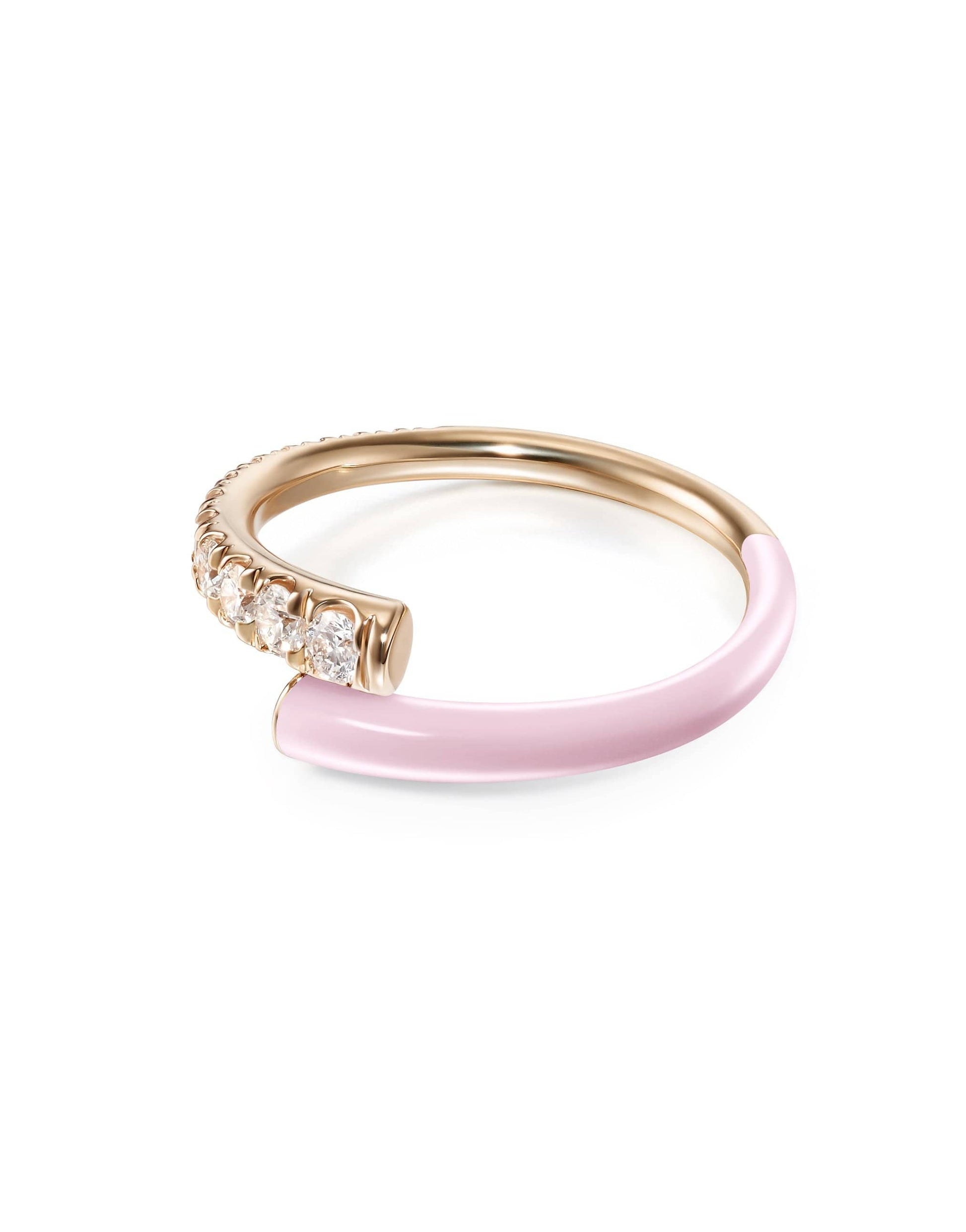 MELISSA KAYE-Lola Pastel Pink Pinky Ring-ROSE GOLD