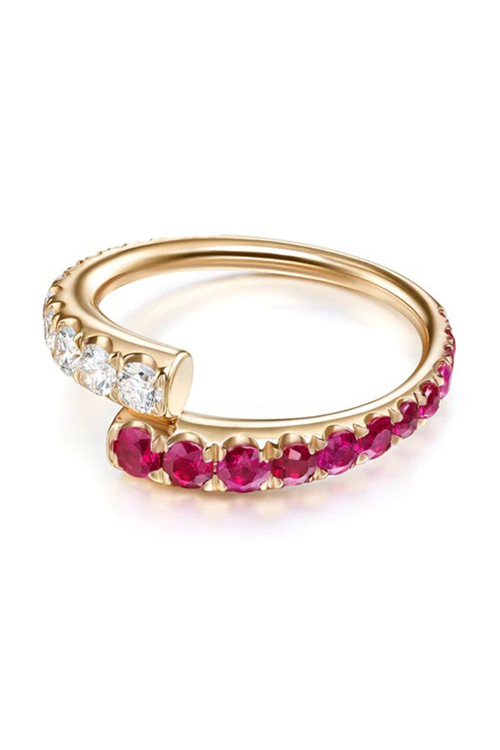 MELISSA KAYE-Lola Ring - Ruby-ROSE GOLD